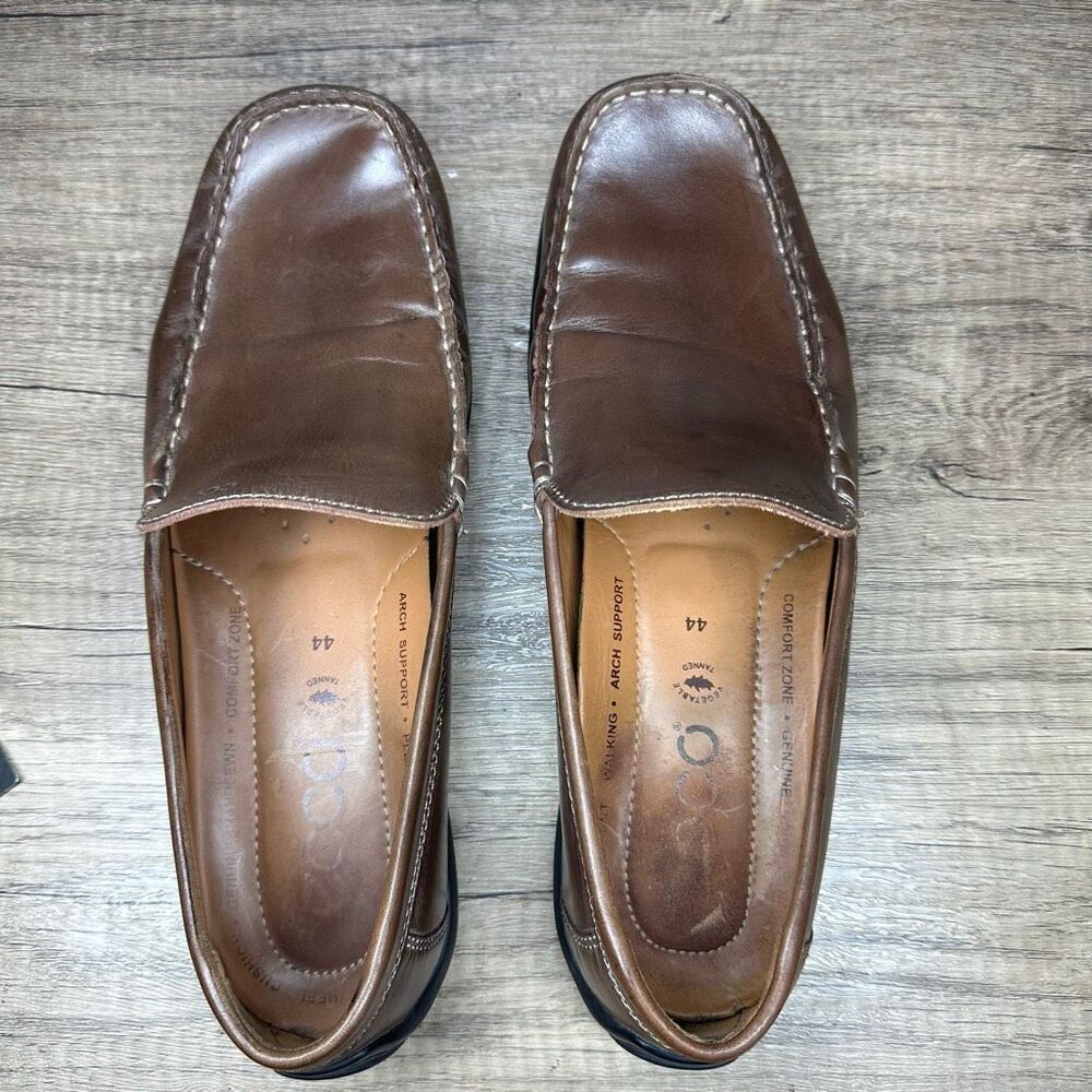 Ecco~Men's~Brown Leather Classic Moc 2.0 Driving Loafers~Size 44/10-10.5 US - Picture 6 of 8